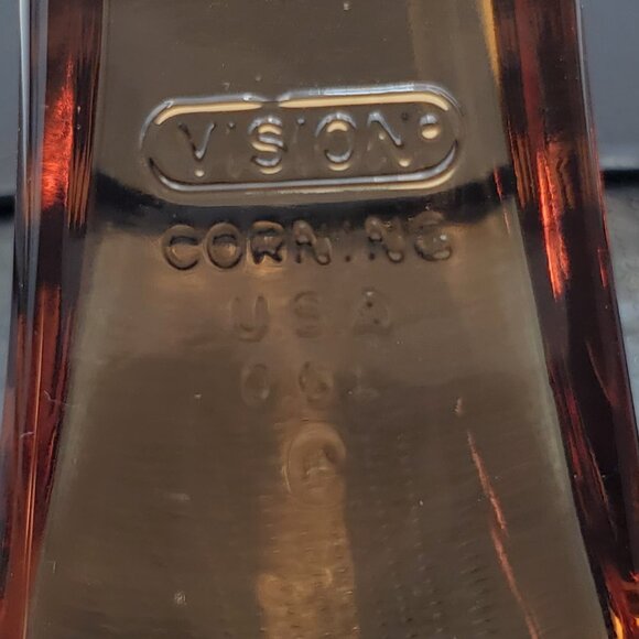 Corning Visions .5 L Saucepan with Lid Amber Vision 1 Pint Sauce Pan - Picture 5 of 5